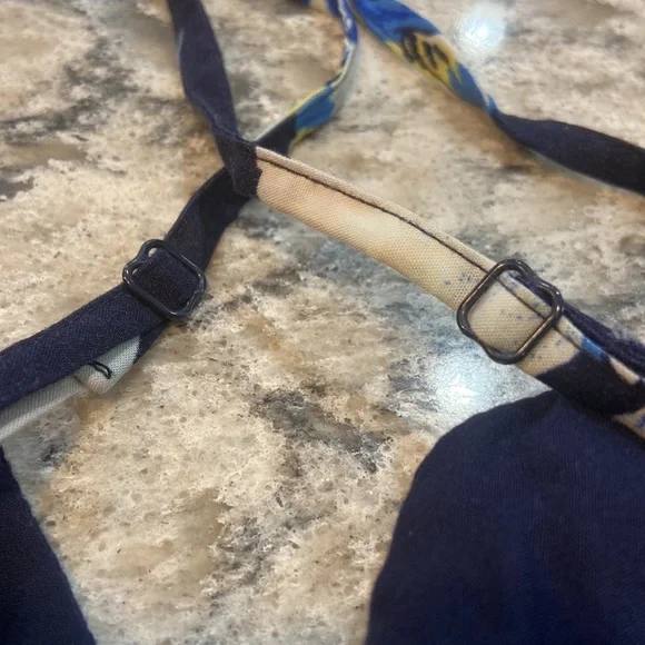 Old Navy | NWOT Floral Sundress Adjustable Straps in Navy Blue Size Medium - Picture 12 of 12